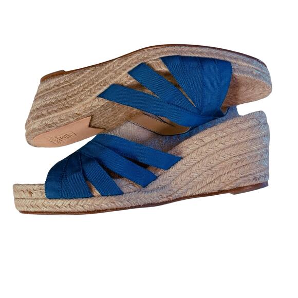Stubbs & Wootton Grace Espadrille Sandal Blue Size 39 / 8 - Picture 5 of 11